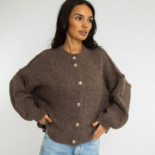 CozyGlam | Oversized Short Cardigan